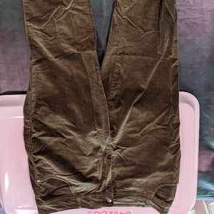 velvet olive green F21 skinnies